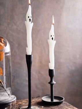 NEW Anthropologie Ghost Taper Candles - Set of 2 in Box